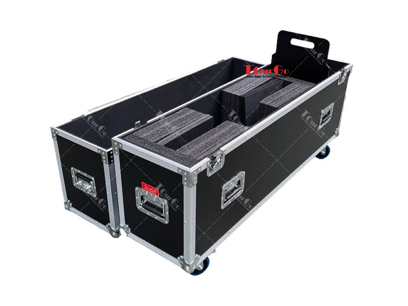 Waterproof Tv Flat Screen Single 40″-55″ Universal Adjustable LCD/LED/Plasma TV Flight Case With 4″ Wheels