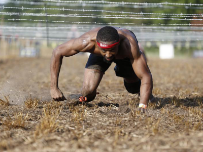 Spartan Race Obstacles BARBED WIRE CRAWL