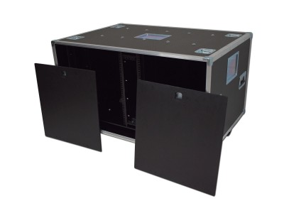 Double 12u 19″ Slam Rack Flightcase