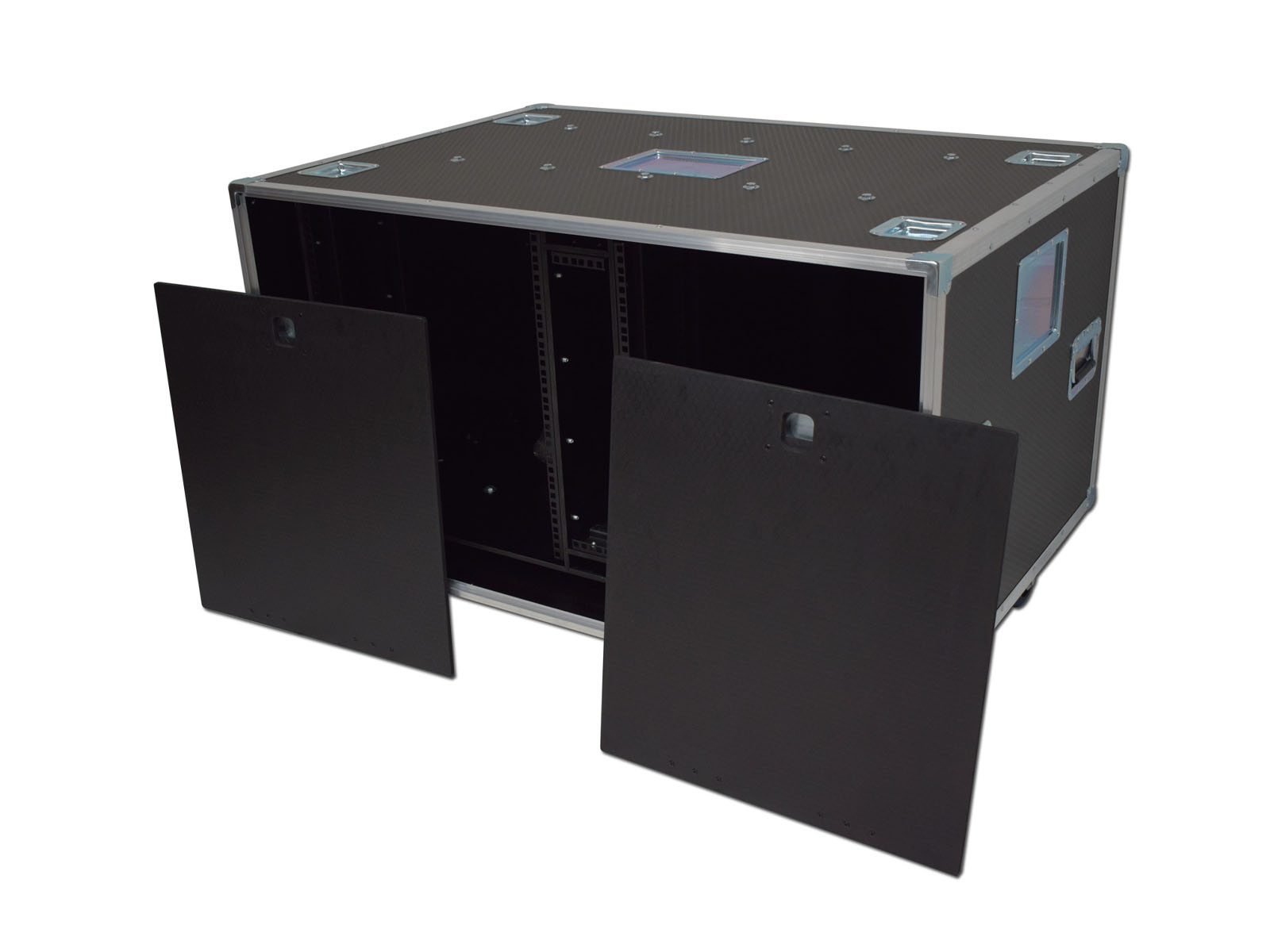 Double 12u 19″ Slam Rack Flightcase