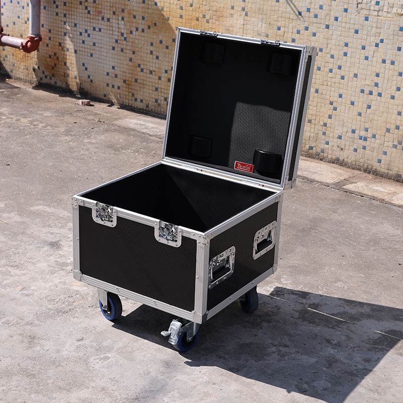 Truck Utility ATA Flight Case Cable Storage Road Case with Dividers Tray and 4″ in Casters with 24″x30″x30″ Ext