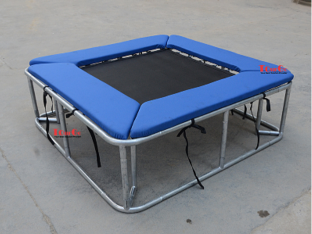 Mini trampoline gymnastic ninja training trampoline with safety pad for Ninja Course