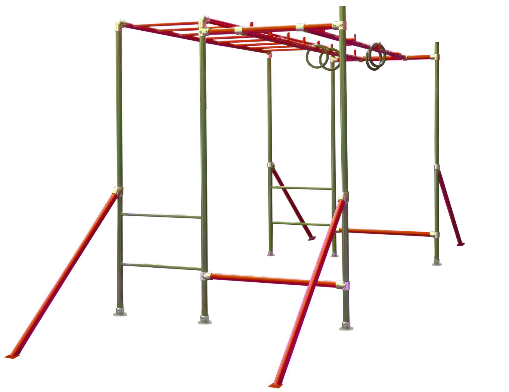 Outdoor park playground kids steel climbing frame monkey bars gym equipment