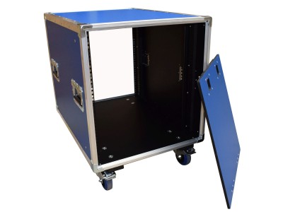 12u 19″ Slam Rack Flight Case In Blue