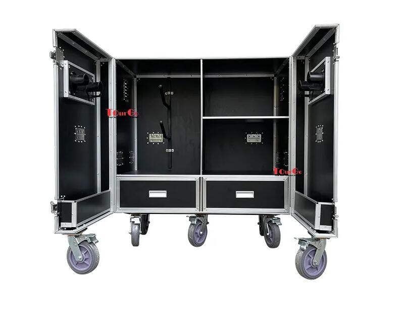 Middle Lockable Aluminum Horse Equipment Storage Flight Case Saddle Tack Cabinet Locker