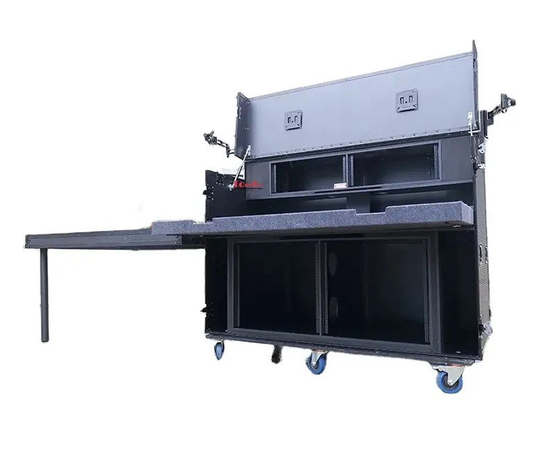 Blackmagic Mobile Studio Video Broadcast Production Cart Flight Case with Laptop Bracket Holder Arm