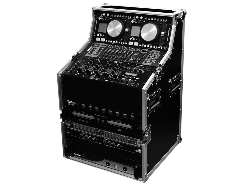 Dual CD Control and 19 inch Mixer DJ Work station Top Rack 4U, Mid 7U, Bottom 8U supply for Mauritania