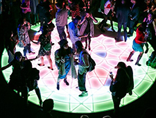 P3.91 Garden Bros Circus Interactive Video Stage Dance Floor Indoor Digital Square Round shape LED Screen Floor Display