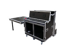 Custom portable twin video streaming production flight case with Pull Out Drawer