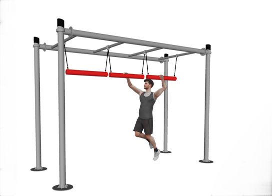 Commercial Playground Swings Ninja Hanging Monkey Bar