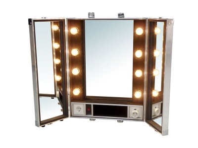 Custom Travel Make-up box case with led mirror