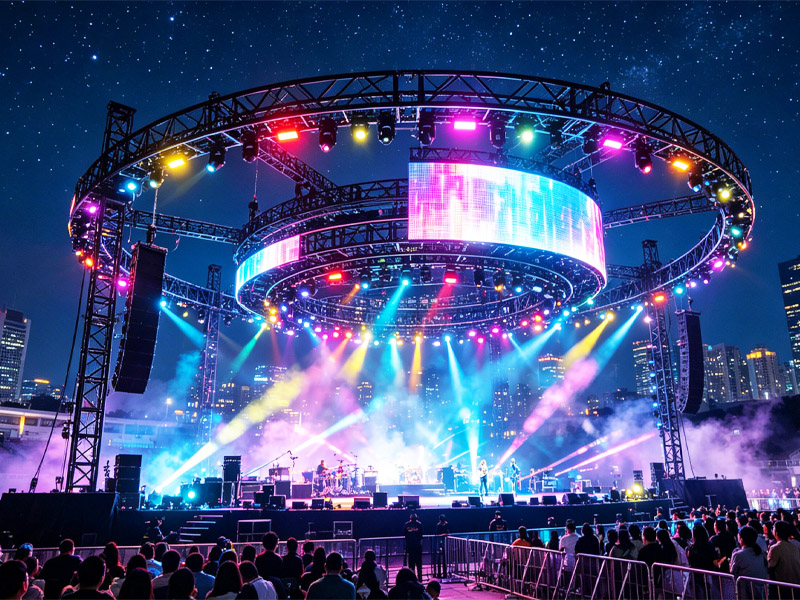 Unleash the Power of 360° Lighting with TOURGO’s Circular Lighting Truss
