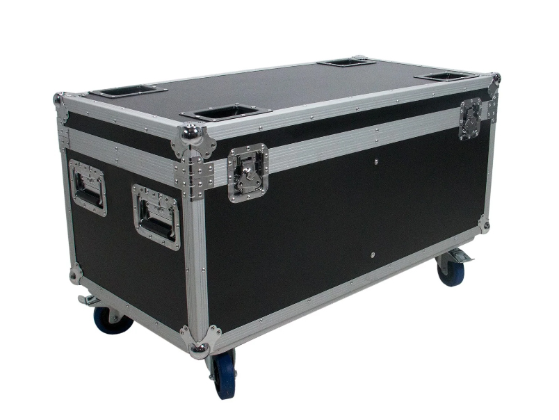 Flight cases for 8par ,each size  250*250*550mm with wheels