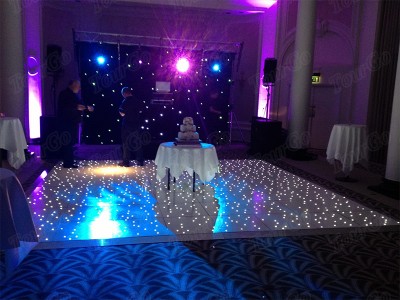 TourGo 24ft x 24ft RGB Full Color White Starlit LED Dance Floor Twinkle