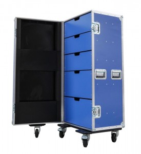 25 Drawer Universal Production Flight Case in Blue