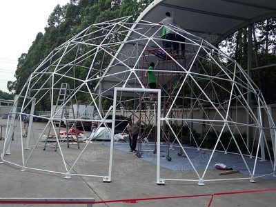 Tourgo Diameter 25m Large Transparent North Face Party Geodesic Dome Tent with Low Price for Sale