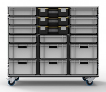 215 Euro Drawer with 3 Stanley Fatmax Organisers Flight Case