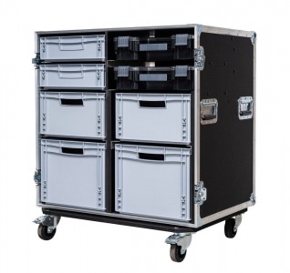 26 Euro Drawer with 2 Fatmax Organisers Flight Case