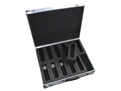 Universal Microphone Cases x 12 Briefcase With CNC Pockets
