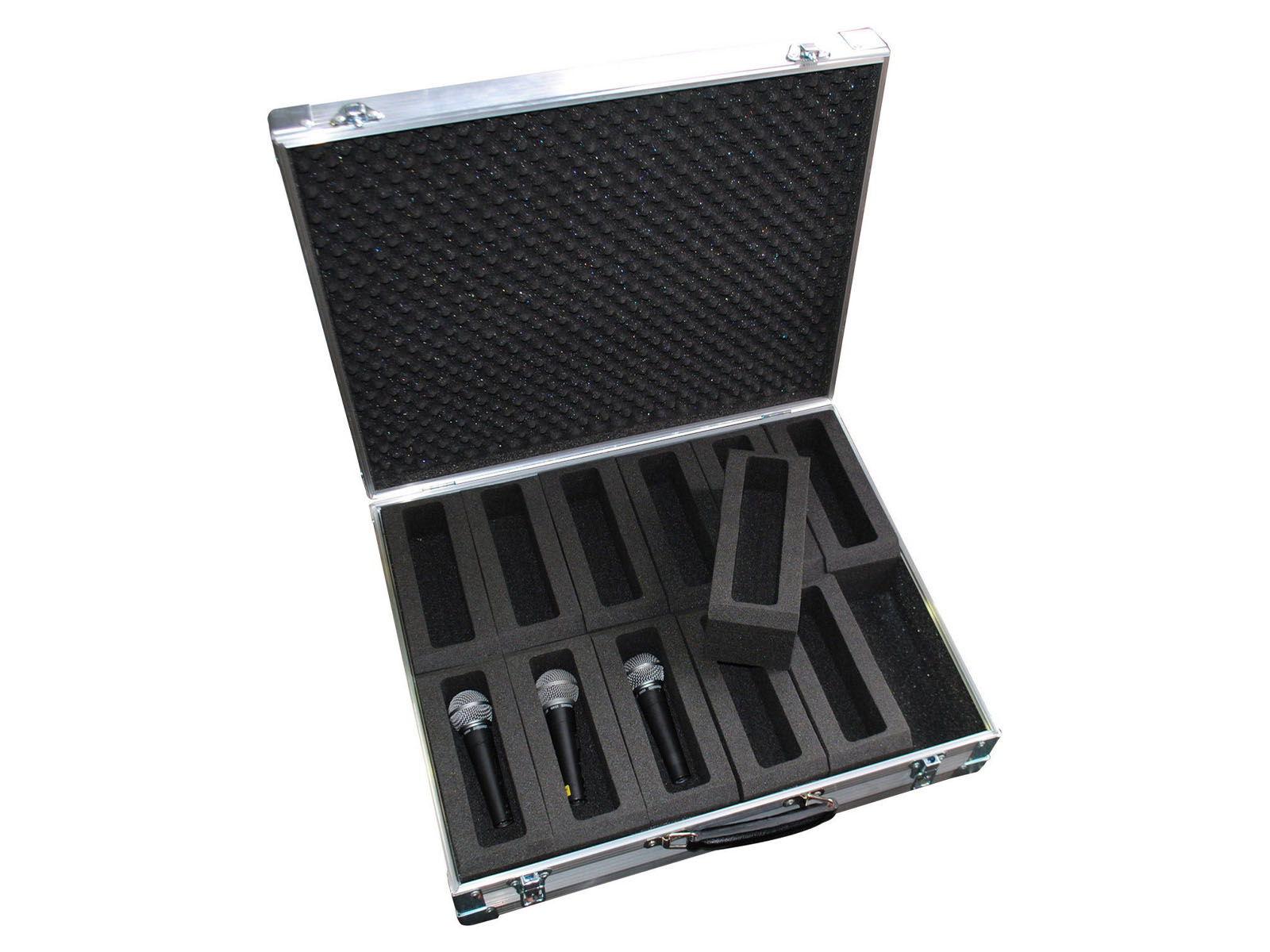 Universal Microphone Cases x 12 Briefcase With CNC Pockets