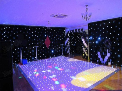 28ft x 28ft white rgb dance floor