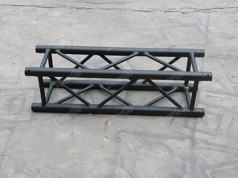 TourGo Heavy Duty Spigot Truss–290*290mm Square Truss Black 1.0m Length