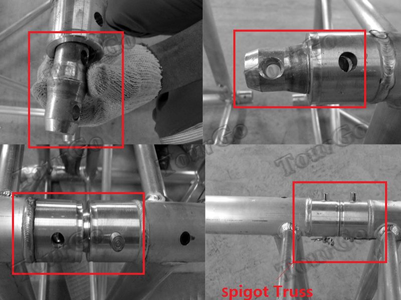 3,Plug the other side of  Conical Coupler into truss in the same way to joint the two truss together :