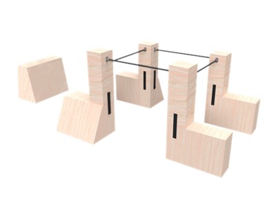 Integrated Obstacle System Parkour Starter Package + Small Bars Kit