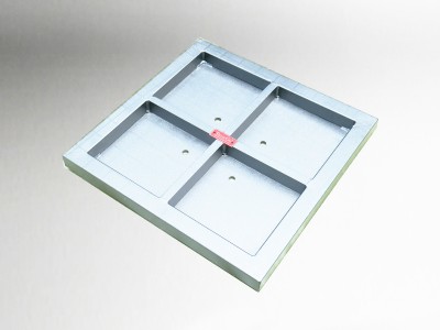 24” x 24” Tomcat Style  Raised base plate Aluminum-Silver