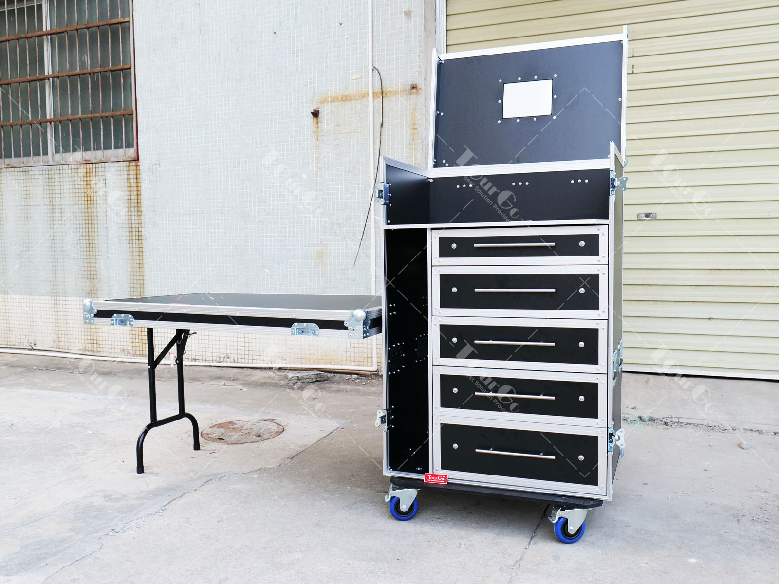 2workstation flight case