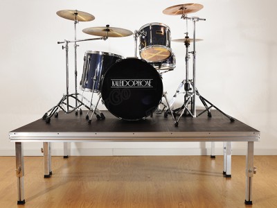 TourGo Portable Drum Riser with Wheels for Concert Stage