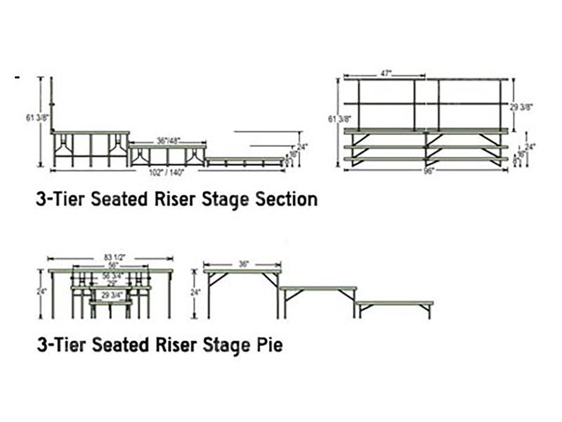 3-Tier-Seated-Riser-Stage-System-Carpeted-36inch-Deep-Tiers 3