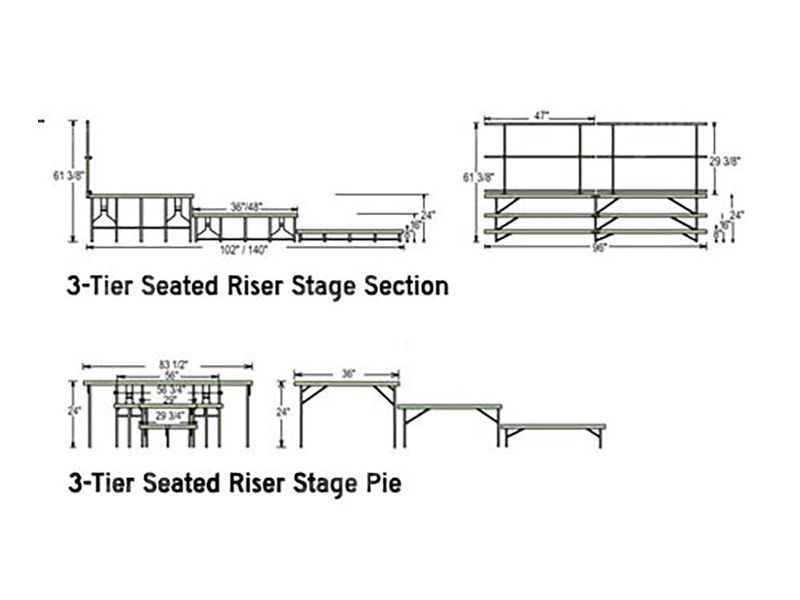 3-Tier-Seated-Riser-Stage-System-Carpeted-48inch-Deep-Tiers 3