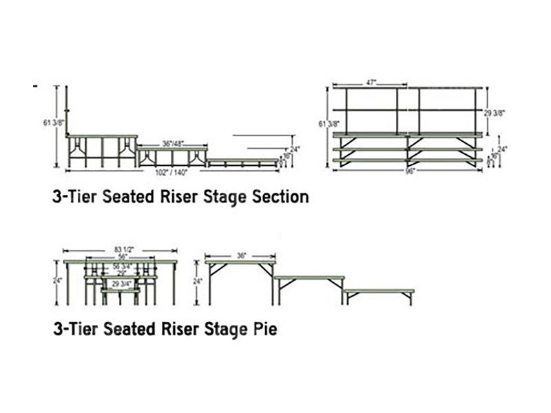 3-Tier-Seated-Riser-Stage-System-Hardboard-48inch-Deep-Tiers 3