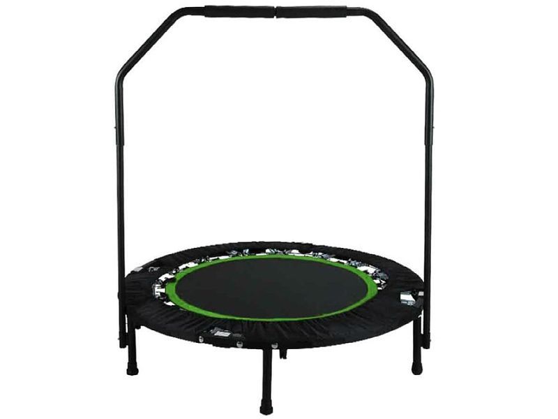 Mini Rebounder 3.3′ Foldable Round Fitness Trampoline with Handlebar