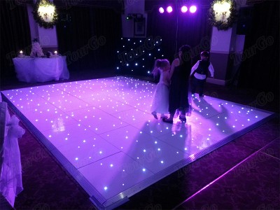 TourGo 30ft x 30ft Wireless Star Light up Starlit Portable White RGB LED Dance Floor