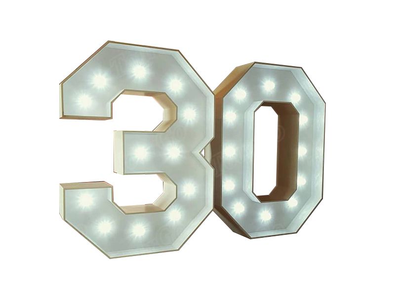 TourGo led energy saving light up letter numbers for wall