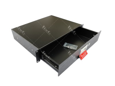 Flight case Cabinet Case 19 Inch 2U Rack Mount DJ Locking Lockable Deep Drawer with Key
