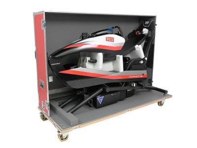 Transport case for racing simulator