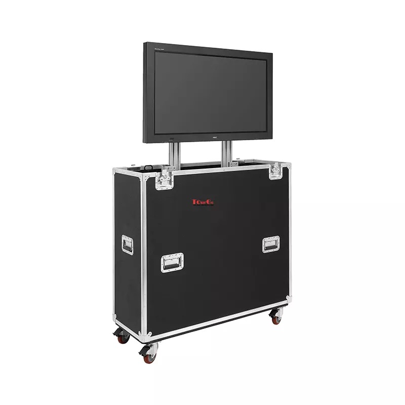 Custmized  Lift Electric Motorised Plasma Flight Case for 100 inch TV