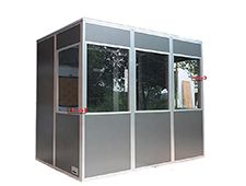 Three-person Lightweight grey interpreter translation booth equipment for conference