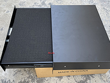 2U lockable rack drawer flight case W/ foam interior