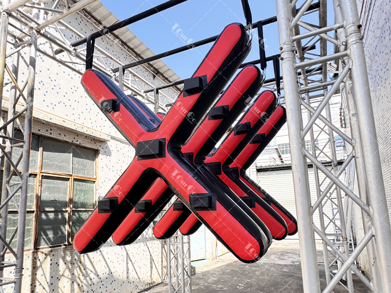 Air Bounce Suspended Ninja Course Obstacles Air Blade Traverse