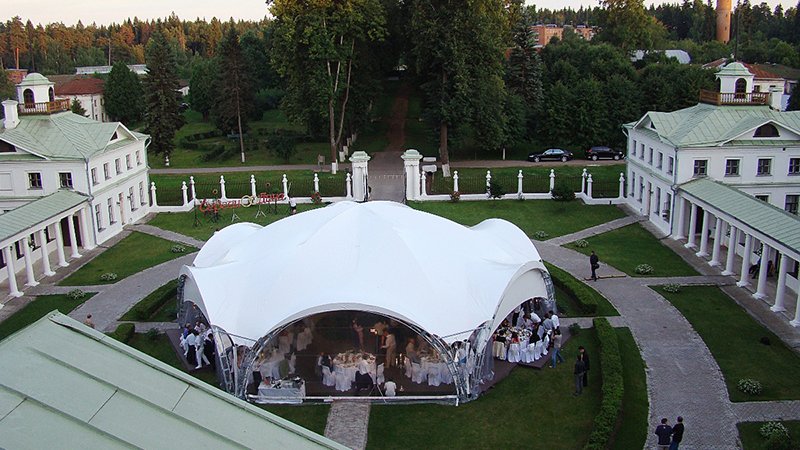 3Tent shape at the base: Shustigon Size: 12 x 13 x 3.3m Covered area: 130 sq. Arches width: 5.65 m Entrance arch height: 4.3 m