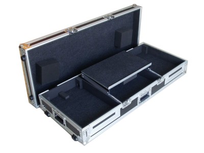 DJ CASE FOR 2 X pioneer CDJ2000 + 10 INCH MIXER WITH LAPTOP STAND AND INNER WHEELS