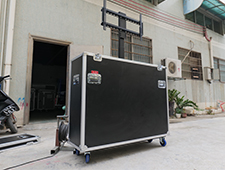 Mobile Motorized Multimedia TV Screen Lift Plasma LED LCD screen display flight case With wheels