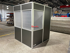 Dark grey two person interpretation booth
