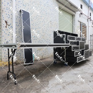 Portable Mobile Customized 11 Drawers Case Trunk Road Case Tool Flight Case With Siding Table and Socket