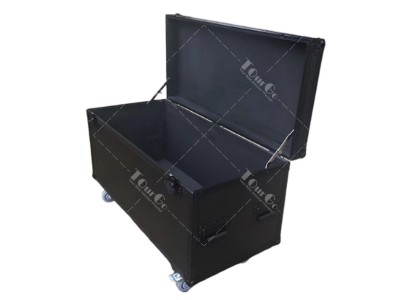 Black 46″ x 27.5″ x 21.5″ Interior universal Cable Road Trunk Flight Case Box Utility Truck Pack Touring Flight Case