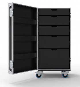 35 Drawer Tech Flight Case with Hinged Lid